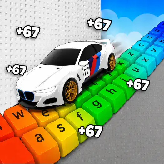 Obby: Supercar Race on a Giant Keyboard